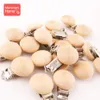 Mamihome 20pc Baby Wooden Teether Pacifier Clip DIY Nursing Bracelets Nipple Holder Custom Name Beech Rodent Children'S Goods 240125