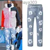 Blume Full Print Jeans Hosen Übergroße Streetwear Gerade Casual Männer und Frauen Denim HosenVZVG VZVG3XB3 3XB3