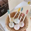 Spoons Cute Strawberry Spoon Bear Ice Cream Dessert Soup Ceramic Korean With Long Handle Kitchen Tableware Accessories