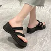 Slippers Women Flip Flop Outside Beach Street Style Non-slip Increase Platform Chunky Shoes Fashion Casual Summer