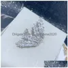 Eheringe Choucong Marke Schmuck Sterling Sier FL Marquise Cut Weißer Topas Cz Diamant Edelsteine ​​Ewigkeit Offene Frauen Hochzeit Adjus DHC1U