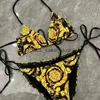 Vrouwen Badmode Nieuwe Bloem Bikini Vrouwelijke Badpak Vrouwen Tweedelige set Mid Taille Bader Badpak Zwemmen LadyH2421