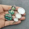 Charms 1pcs Natural Shell Pendant Triple Round Abalone For Jewelry Making DIY Earrings Necklace Handmade Accessories