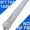 8FT LED Tube Light, T8 8FT LED Bulbs 144W 6500K Daylight White FA8 Base Tubes Lights, Fluorescent Bulbs Replacement,5400Lumens, Dual-End Powered usastock