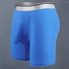 Cuecas Slim Fit Respirável Boxer Briefs para Homens Mid Cintura Homens com Elefante Nariz Bulge Bolsa Rápida Secagem Macia