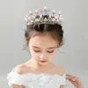 Fermagli per capelli Romantica forma di farfalla Corona da principessa per ragazze Fatta a mano con strass Tiara Fascia per capelli Compleanno Matrimonio Modello Passerella