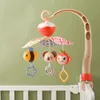 Baby Rattle Toy mobilne niemowlę obrotowe przez 0-12 miesięcy Crib Projektor muzyczny Night Light Bell Bell Educational for Born prezent 240118