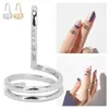 Bagues de cluster Trendy Nail Metal Line Fingertip Bijoux Art Lady Portant Décoration Femmes Fille Cadeaux