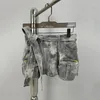 Kjolar Discvry Multi Pocket med Belt Cargo Denim Mini Women Fashion Trend Bodycon Kjol Shorts 2024 Cyber ​​Punk Streetwear