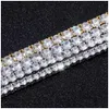 Hanger Kettingen Hoge Kwaliteit Sterling Sier Tennis Mosan Diamond M--6Mm Vvs Moissanite Cubaanse Ketting Voor Mannen Vrouwen fijne Jewelr Dhtfn