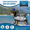 Vêtements pour chiens Gilet de sauvetage en forme de requin Gilets Ripstop Lifesaver avec poignée de sauvetage Maillot de bain de sécurité pour animaux de compagnie pour piscine natation plage navigation de plaisance