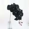 105 cm Fiore artificiale farfalla nera orchidea phalaenopsis di seta per matrimonio Christams decorazione domestica giardino piante finte in vaso LL