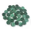 Colliers 10 mm rond plat malachite cabochon natural en pierre de pierre de pierre de pierre de pierre de pierre de pierre de pierre cercle de bijoux ne fait aucun collier accessoires 10pcs / lot