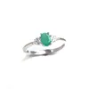 Bagues de cluster CSJ Natural Emerald Bague Sterling 925 Argent Ruby Sapphire Aquamarine Alexandrite Apatite Slim Bijoux pour femmes Cadeau de fête