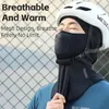 West Cykling Winter Cycling Fleece Balaclava Full Face Warm Motorcycle Breattable Mask Running and Skiing Caps Thermal Sport Gear 240124