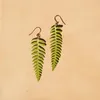 Pendientes colgantes Joya de joya botánica de hoja de resina de helecho para mujeres amantes de la planta de niñas aretes de bosque de flores naturales #jy309fi4