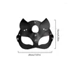 Party Supplies 8 Styles Black PU Leather Halloween Pig Fox Rabbit Cat Deer Mask Creative Women Cosplay Masquerade Scary Decoration