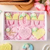 Narzędzia do pieczenia Mother Birthday Cookie Embosser Mold Formy koronka Dopt Fromtura Piekta Happy Day Tort Dekorowanie na prezent