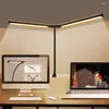 Table Lamps LED Desk Double Head Design 10 Levels Dimming 3 Colors Modes Eye Protection Lamp For Home Office (41 X 24cm)