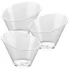 Servis uppsättningar 2 datorer Portable Transparent Lutted Ice Cream Bowls Multifunction Dessert Salad Servering Simple Fruit Plastic Storage