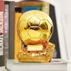 Figurines décoratives 25 cm Ballon d'Or Football Excellent Joueur Prix Compétition Honneur Récompense Trophée Sphérique Personnalisable Cadeau Maison