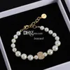 Pure Pearl Luxury Beaded Bracelets Charm Crystal Bracelets 18K Plated Bracelet With Gift Box For Date Wedding