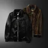 Designer Winter Mens Gold Mink Fleece Casual Haining päls förtjockad Integrerad varm kappa med flip krage fff6