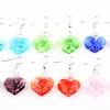 Stud Oorbellen QianBei 6 Parijs 6 stks/partij Romantische Oorbel Hart Lampwork Glas Hangers Bloem Murano Charms Sieraden Bruiloft