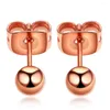 Studörhängen 2st/Lot G23 Titanium Ear Piercing Punk 4mm Ball Design Tragus Helix Lobe Fashion Body Jewelry for Men Women