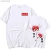 Men's T-Shirts Anime Tokyo Ghoul Spider Lily T-shirt Men Women Cool Kane kiken Graphic Print T-shirts Oversized Streetwear Couples Tees Q240201