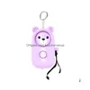 Keychains & Lanyards 6 Colors 130Db Bear Alarm Keychains Personal Led Flashlight Self Defense Keyrings Safety Security Alert Device K Dh9Ln