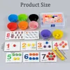 Kid Clip Beads Color Sorting Toys Montessori Counting Game Fine Motor Training Number Learning Children Education Matching Toys 240129