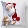 Funda de cojín con adornos navideños para el hogar, adornos navideños, regalos de Navidad, funda de almohada de feliz año 2024