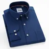 Chemises décontractées pour hommes Coton Hommes Solid Business Chemise à carreaux à manches longues Homme rayé boutonné Loisirs Coupe régulière avec poche