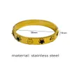 Fashion Gold Color Stainless Steel Flower Bracelets Bangles For Women Pulseira Love Cute Bracelet Jewelry Party Gift 240201