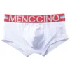 Cuecas masculinas de ângulo plano roupa interior quatro cantos calças sexy puro algodão fino ajuste shorts cintura baixa respirável preto estudante