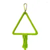 Other Bird Supplies Parrot Cage Swing Toy Round Triangular Iron Wire Cotton Thread Hanging Ring For Pet Birds Toys Accessories