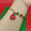 Chaîne 2023, nouveau bracelet de noël en perles, père noël, neige, alphabet, cristal, cadeau L24