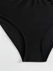 Kobiety stroje kąpielowe czarny strój kąpielowy One Piece 2024 Kobiety solidne puste oprzcowe brzuch Kontrola seksowna letnia kostium kąpielowa Slim Basen Monokini