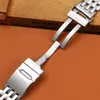 Watch Bands 22mm 24mm High Quality Stainless Steel Watchband For Breitling Strap Men's Bracelet Push-Button Hidden Clasp Logo On