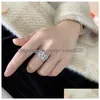 Wedding Rings 2021 New Arrival Sparkling Jewelry Sterling Sier Marquise Cut Moissanite Diamond Party Women Wedding Leaf Band Ring Gif Dhjvs