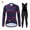 Men's Tracksuits Ladys Cycling Jersey 2023 Team Women Road Bike Winter ClothingBib Pants Ropa Ciclismo Thermal FeceH2421