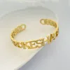 Bracelets 2023 New Custom Bracelet Fashion Jewelry Pig Nose Chain Bracelet Customized Name Hoop Bracelet Custom Name Jewelry Women Gifts