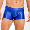 Sous-sombres Swimswear Mens Swim Shorts Beachwear Glossy Boxer Briefes Sous-vêtements Low Rise Swimation Trunk Pool Party Party