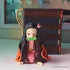 Action Toy Figures 9cm Kawaii Demon Slayer Nezuko med box up art mini Söt Kimetsu No Yaiba Figurine Lovely Model Dolls Toys