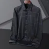 Mannen Casual Shirts Mode Plaid Voor Mannen 2024 Smart Lange Mouw Slanke Shirt Kleding Turn-Down Kraag Oversized heren