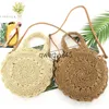 Shoulder Bags Round flower straw bag soulder kniing leisure female Woman beac vacation Woven CrossbodyH2421