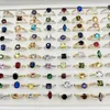 20/50 pçs/lote atacado moda mix estilo colorido anel de dedo para mulheres luxo grande zircão jóias anel de casamento cristal senhora menina 240201
