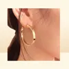 Boucles d'oreilles de cerceau Bijoux de créateurs en acier titane 18k Rose Gol avec Daimonds Love Earring For Women Hoops Fashion Studs C Box3178768