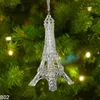 Décorations de Noël Ornement d'arbre Cloches de cristal Pendentif Elk Pendentif de Noël Décor suspendu pour la maison Fille Cadeau Navidad Noel Décoration Année 2024